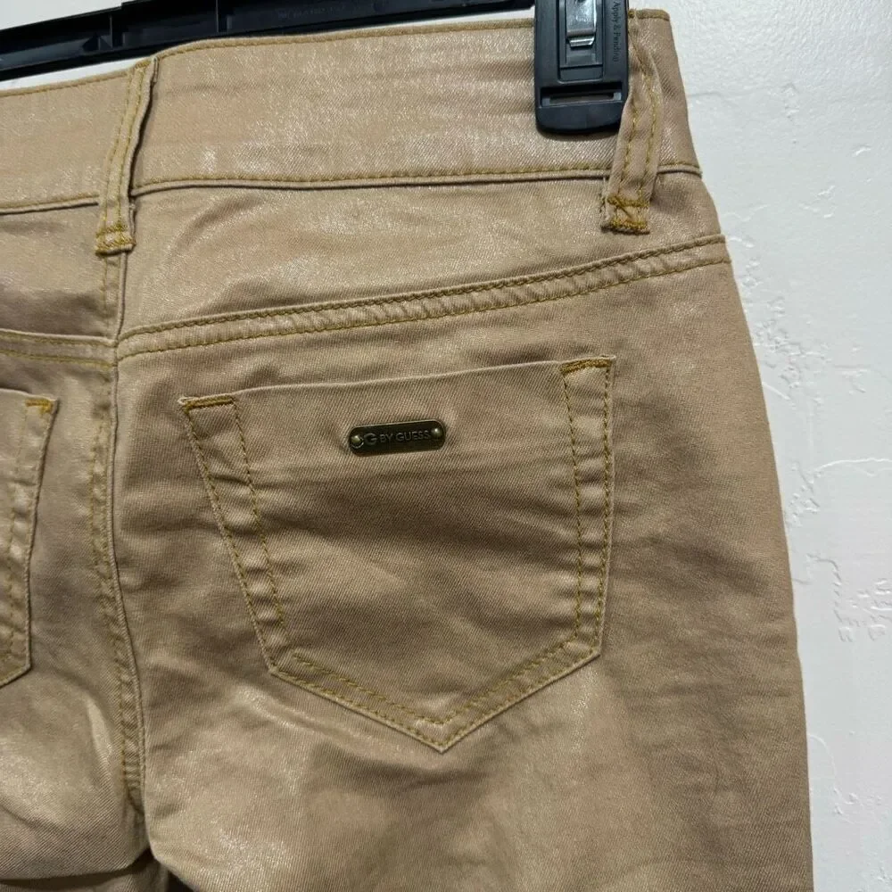 G by Guess Brown Shiny Skinny Jeans